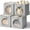 Light Gray, variant on Ultra Thick Fabric Foldable Storage Cubes with Mesh Window - 11 Inch Cube Storage Organizer for Clothes, Shelves, Offices, Toys & Misc, Light Gray, 4 Pack