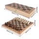 thumbnail image 3 of 3 in 1 Multifunctional Wooden Folding Chess Set Portable Checkers and Draughts Game, 3 of 4