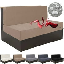 Lapalife RV Dinette Cushion Covers, 100% Waterproof RV Couch Cover Stretch Camper Cushion Covers Replacement Washable Loveseat Slipcovers for Travel Trailer (Bench Coverx1 + Backrest Coverx1)