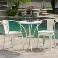 thumbnail image 3 of Christopher Knight Home Colmar Outdoor 3-piece Bistro Set by  Black with Silver, 3 of 5