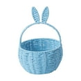 thumbnail image 3 of Ympkerial Handmade Easter Basket with Bunny Ears and Handle, Woven Rattan Straw Wicker Candy and Egg Storage Basket for Easter Egg Hunts, Picnics, and Gift Giving, Large Size, 3 of 9