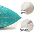 thumbnail image 2 of Aqua Turquoise Daisy Flower Lumbar Pillow Covers 12x20 Inch Set of 2 Spring Summer Floral Bloom Decorative Throw Pillows Seasonal Teal Pillow Cases Farmhouse Home Decor For Cushion Couch Outdoor, 2 of 6