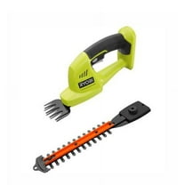 Ryobi 8” 18 Volt Battery Powered Power Hedge Trimmer, 2-in-1 Shear/Shrubber Tool