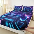 thumbnail image 3 of Homewish Cartoon Game Console Bed Sheets for Teen, Modern Boys Gaming King Sheets, Video Gaming Gamepad Sheet Set, Lightweight Room Decor, 4-Piece, 3 of 7