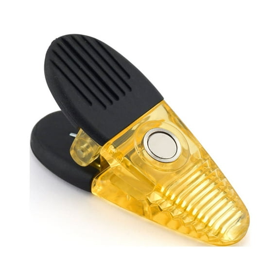 Magnet Source 3.5 in. L X 1.25 in. W Yellow Teardrop Magnetic Clips 2 pc