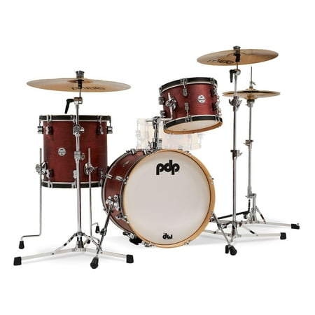PDP Concept Classic 3-Piece Bop Kit Shell Pack - 18" Bass (Oxblood, Ebony Hoops)