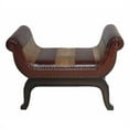 thumbnail image 1 of International Caravan Carmel Tabouret en Similicuir à Motif Mixte, 1 of 1