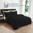 thumbnail image 2 of 1000 TC 100% Egyptian Cotton Premium 5PCs Duvet set ( 1- Duvet Cover + 4 - Pillow Shams ) Zipper Closur Ultra Soft Durable and Fade Resistant Color Black Stripe size Twin/Twin Xl, 2 of 5