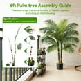 thumbnail image 4 of NOVAROOT Artificial 6ft Palm Tree with Cement Pot - Realistic Faux Golden Cane Palm Plant for Indoor/Outdoor Decor, Housewarming Gift, 4 of 14