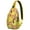Lemon, variant on Fresh Lemon Print Travel Sling Backpack, Lightweight and Durable Crossbody Bag with Modern Yellow Fruit Pattern, Cute Floral Design, Perfect for Summer and Daily Commute