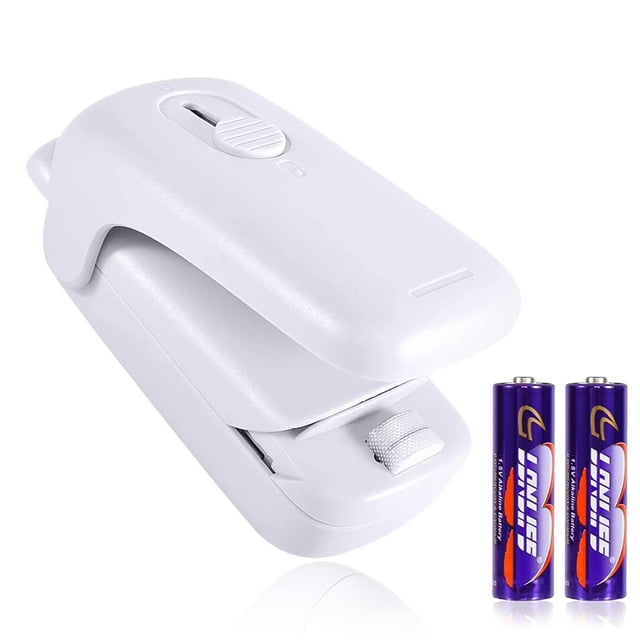 Yeacher NOBVEQ Mini Scelleuse de Sacs, Scelleuse à Chaleur Portative, Coupeuse avec Lanière et 2 Po