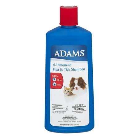 Adams d-Limonene Flea and Tick Killing Shampoo and Coat Conditioner for Dogs and Cats, 12 Ounces