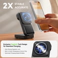 thumbnail image 5 of GUSGU 3-in-1 Charging Station for MagSafe Wireless Charger Clock, LED Screen with Power Display, 15W Fast Charging, Compatible with iPhone 17/Air/16/15, iWatch Ultra 3, AirPods Pro 3, Black, 5 of 7