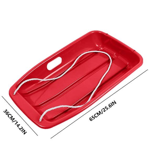 Bdday Snow Sled for Kids with Pull Rope Handle Downhill Plastic Winter Toboggan Sled Rope Length 1.8m