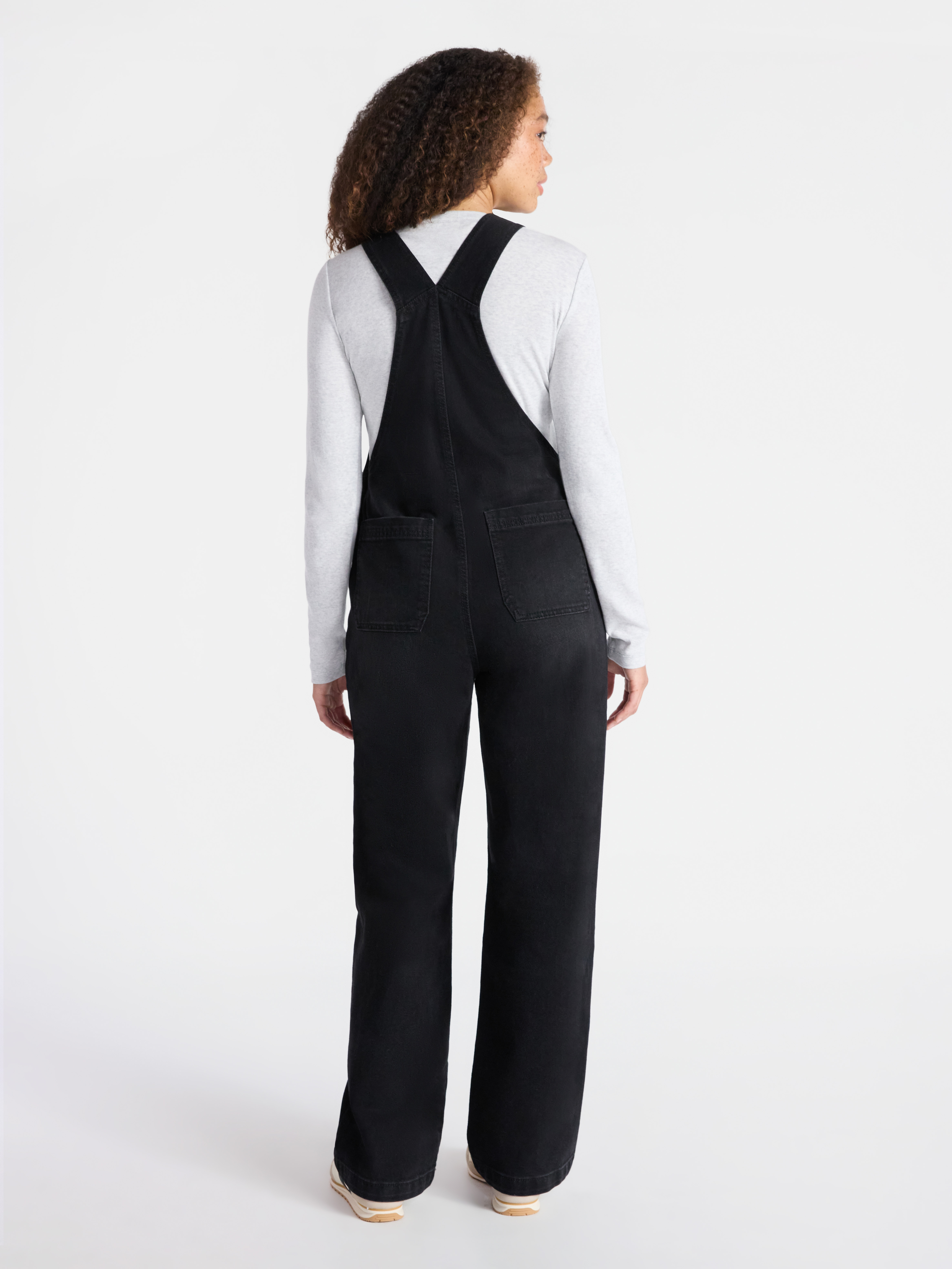 No Boundaries Baggy Denim Overalls, Women's