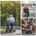 thumbnail image 5 of SACVON 4 Wheel Mobility Scooter for Seniors, with 450 lbs Capacity, 320W Motor, 20 Mile Range, Comfort Swivel Seat, Detachable Dual Baskets, USB Port & LED Light, Black, 5 of 13