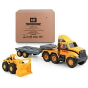 CatToysOfficial Heavy Mover Caterpillar Toy Semi Truck and Trailer with Lights & Sounds, Yellow (82288)