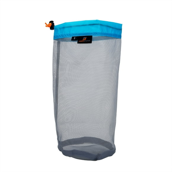 Bolsa de malla para acampar, saco de malla ultraligero con cordón, bolsa de malla con cordón, rendimiento sólido