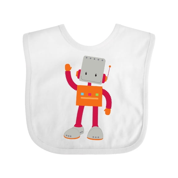 Inktastic Cute Robot, Silly Robot, Funny Robot, Robotics Boys or Girls Baby Bib