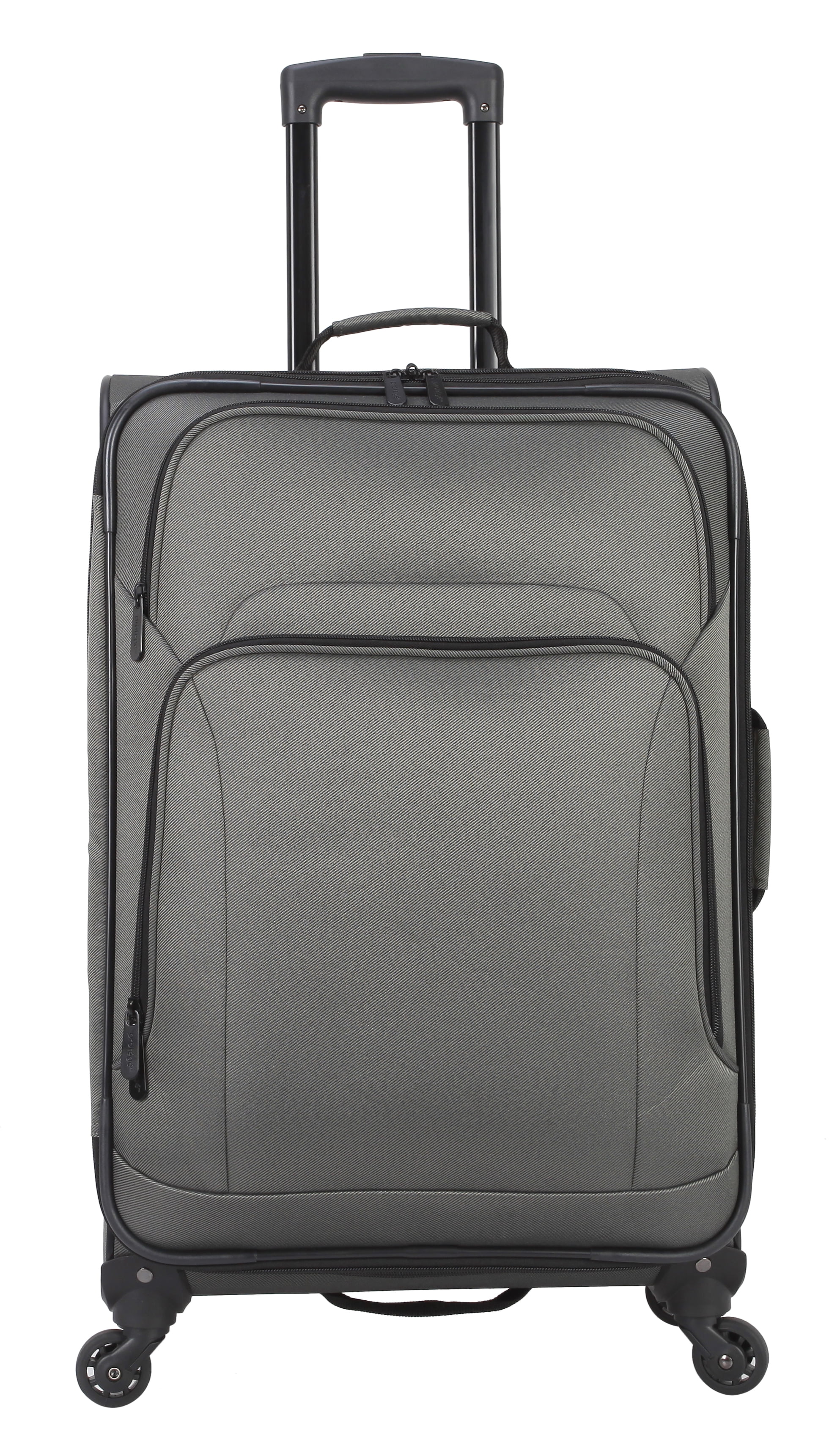 Protege 5 Piece Spinner Luggage Set, Includes 28 in Checked, 24 in Checked Bags, 20 in Carry-on, 15 in Boarding Tote and Matching Utility Bag, All Ages, Grey