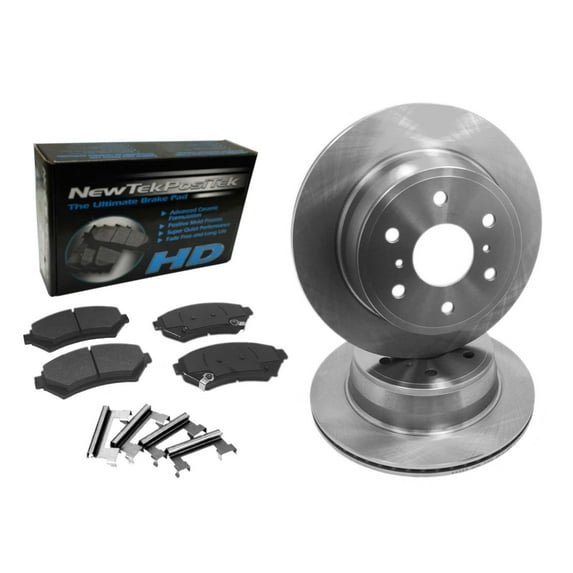 DK1363-4 Front Rotors and Ultimate HD Ceramic Brake Pads and Hardware Kit