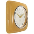 thumbnail image 3 of Infinity Instruments 9.5" Quartz Retro Square Indoor Wall Clock, Silent Mechanism, 3 of 5