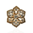 thumbnail image 1 of Bufanda Anillo Rhinestones Bufandas Broche Broncoplating Aleación Vintage Modelo Moderno Patrón de Flores Regalos para Mujeres Joyería Cuello Antiguo Oro Scienceny AP004603-01, 1 of 7