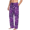 thumbnail image 6 of Yiaed Purple Snowflakes Print Men's Lounge Pants, Loose PJ Bottoms, Long Pajama Pants for Men-Medium, 6 of 6