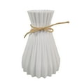 thumbnail image 1 of Jarrón de plástico decorativo - Jarrón de flores retro, 17 cm de altura, para decoración del hogar, blanco/gris/negro, 1 of 1