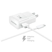 Original OEM Samsung Adaptive Fast Charging Wall Adapter Charger with USB Type C Cable, White - for Galaxy S8 / S8 Plus / S9 / S9+ / S10 / S10 Plus / S20 / S20 Plus / Note 10 / Note 8 / Note 9