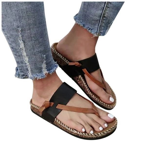 Memory Foam Flip Flops for Women Ultra Comfort Shoes Sandals Flops for Women  Ladies Slippers Causal Flip Flat Fashion Women's Slipper Black:  : Fashion