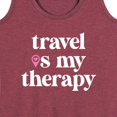 thumbnail image 3 of Instant Message - Travel Is My Therapy - Women's Racerback Tank Top, 3 of 6
