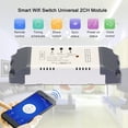 thumbnail image 4 of eWeLink Smart Wifi Switch Universal Module 2CH AC85-250V Wireless Switch Timer Mobile App Remote Control Compatible with "Amazon" Alexa Google Home Voice Control for Smart Homes, 4 of 8
