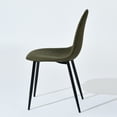 thumbnail image 3 of Homy Casa Set of 4 Dining Chair Mid Century Modern Kitchen Dining Room Upholstered Chairs with Metal Legs for Home Bedroom Vanity Room, Green, 3 of 9