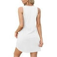 thumbnail image 5 of fatyb Women's Summer Dress V Neck Sleeveless Sundress Beach Swimsuit Coverup Vacation Mini Dresses, 5 of 7