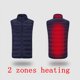 thumbnail image 3 of Chaleco térmico con calefacción de 9 zonas para hombre, con USB, para invierno, para caza, senderismo, cálido, 3 of 5
