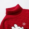 thumbnail image 3 of Gibobby Suéteres de invierno Suéter navideño de cuello para mujer con top de punto informal con diseño de punto de conejito (Rojo, XL), 3 of 3