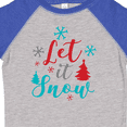 thumbnail image 4 of Inktastic Let It Snow, Snowflakes, Christmas - Red Blue Gray Boys or Girls Toddler T-Shirt, 4 of 5