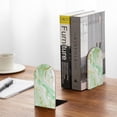 thumbnail image 5 of Naloa Green And Gold Abstract Marble Wood Non-Skid Bookend for Shelves,Book Ends for Heavy Books, Book Stand for CDs,1 Pair, 5 of 7