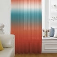 thumbnail image 6 of Red Teal Ombre Sheer Curtains 108 Inches Extra Long, Modern Gradient Abstract Art Light Filering Curtains, Privacy Drapes Simi Floor to Veiling Curtain for Living Room Bedroom Large Window Treatment, 6 of 9