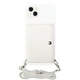 thumbnail image 2 of For Iphone 14 Crossbody Lanyard Wallet Card Bag Phone Case(White),iPhone 15 Pro Max, 2 of 5