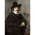thumbnail image 2 of Hals, Frans 19x24 Gold Ornate Wood Framed with Double Matting Museum Art Print Titled - Portrait of a Gentleman, 2 of 4