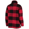 thumbnail image 3 of Women's G-III 4Her by Carl Banks Red Tampa Bay Buccaneers Sherpa Plaid Quarter-Zip Jacket, 3 of 4