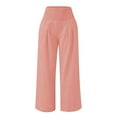 thumbnail image 3 of Gubotare Long Sweatpants Teen Girls Girls Sweatpants Elastic Waistband Wide Leg Causal Kids High Waisted Pants Size 6-7 (Pink,6-7 Years), 3 of 3