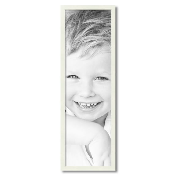 ArtToFrames 11" x 36" White Picture Frame, 11x36 inch White Wood Poster Frame (WOM-5138)
