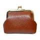 thumbnail image 4 of Monedero vintage para mujer, cartera corta para mujer, monedero con broche, color caramelo, 4 of 6
