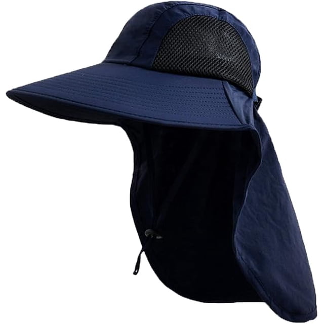 YSTINNG Chapeau de Soleil pour Hommes et Femmes avec Rabat de Cou, Protection UV 50+ pour Randonnée et Pêche, Chapeau de Soleil à Grand Bord pour Femmes et Hommes C311-5124