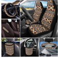 thumbnail image 3 of Garronmavis Aztec Southwest 13 Pack Car Accessories Sets 4 Pieces Car Seat Covers Car Trash Bag Car Dash Accessories Rearview Mirror Cover Steering Wheel Cover Keychain, 3 of 4