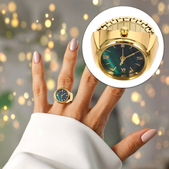 TOYMYTOY Unique Watch Roman Numeral Ring Watch Golden Zinc Alloy 1Pcs Modern Design