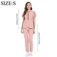 thumbnail image 3 of Wholesale V-Neck Scrub Set - Solid Color Hygienic Workwear with Pockets for Women (Jogger Pants, 8 Colors, Quick-Dry), 3 of 6
